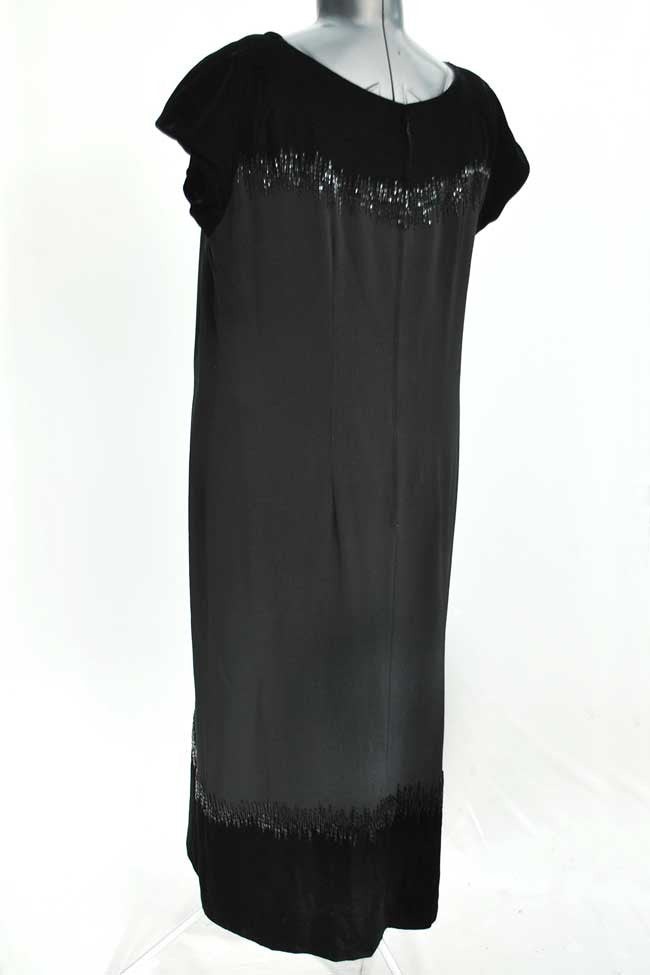 vintage 60s volup short sleeve evening dress