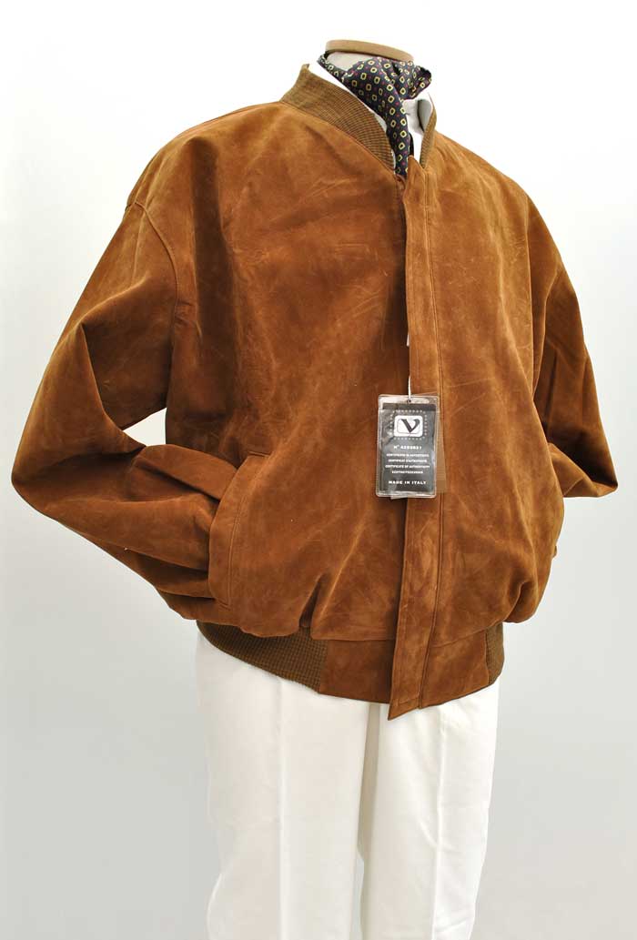 Retro Vintage Style Deerskin Bomber Jacket • Mod • BNWT