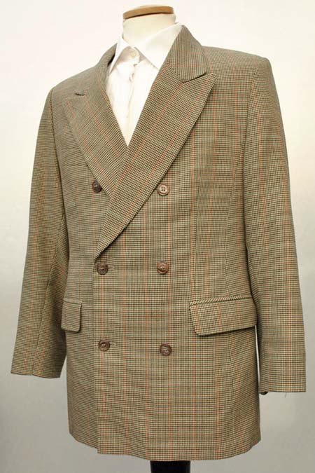 Men's 1970s Double Breasted Tweed Sports Jacket 40"