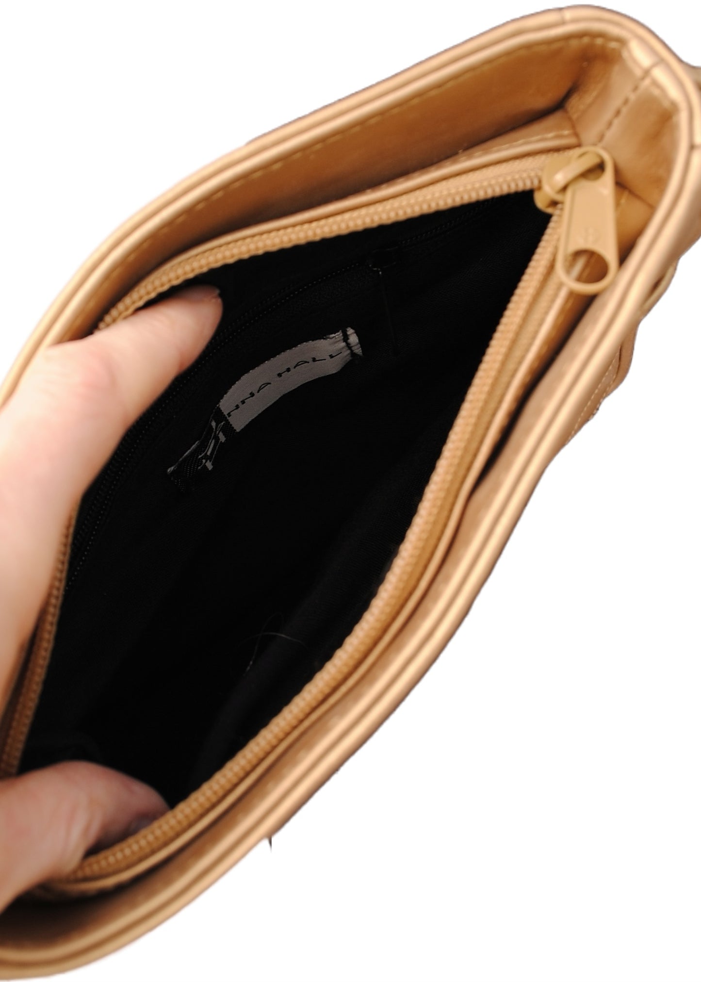 Vintage Gold Vinyl Joanna Hall Crossbody Bag