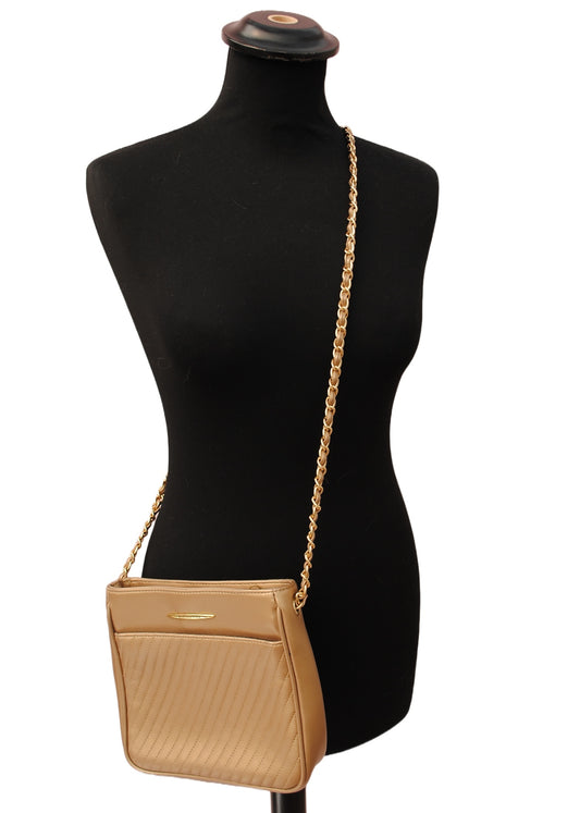 Vintage Gold Vinyl Joanna Hall Crossbody Bag