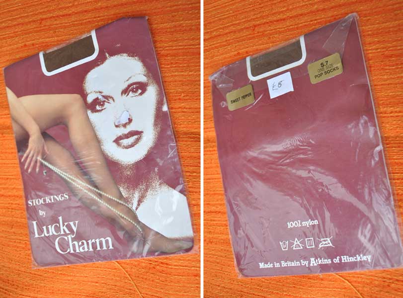 1970s Vintage Pop-Socks Stockings by Lucky Charm x 2 pairs