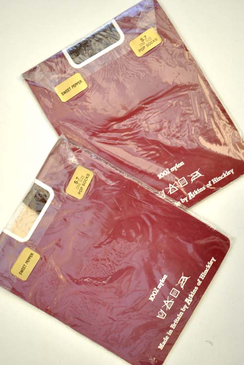 1970s Vintage Pop-Socks Stockings by Lucky Charm x 2 pairs