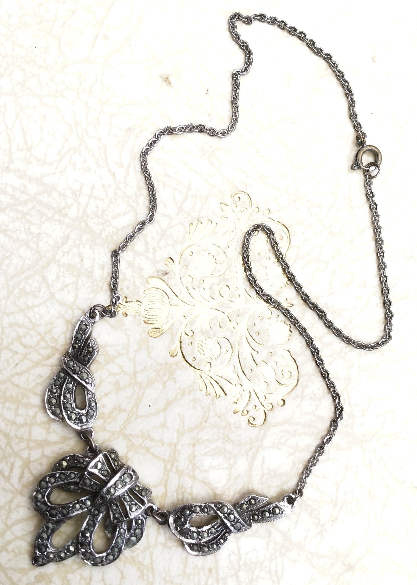Vintage Deco Marcasite Necklace