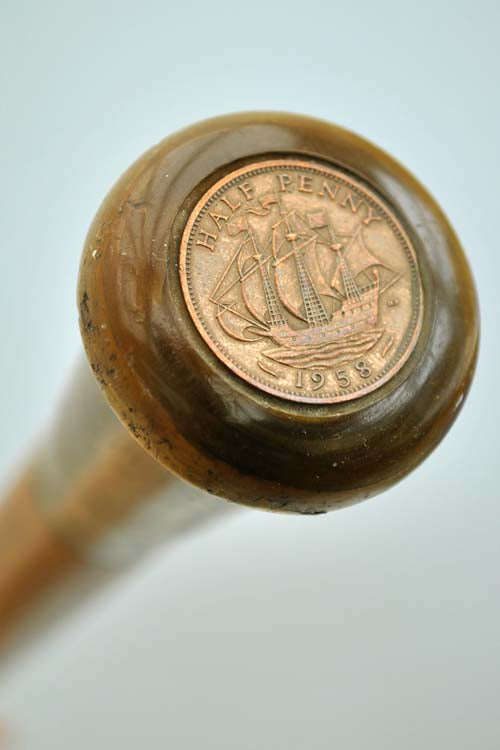 Gentlemen's Malacca Horn Handle Walking Stick