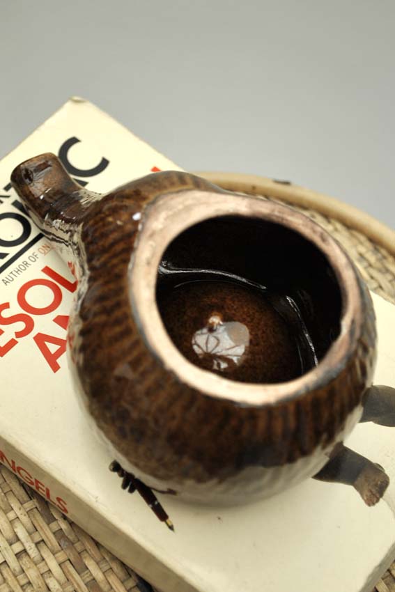 1970s Ceramic Pipe Shaped Ashtray Pipe Stand