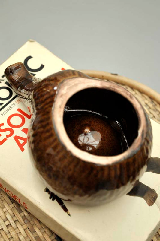 1970s Ceramic Pipe Shaped Ashtray Pipe Stand
