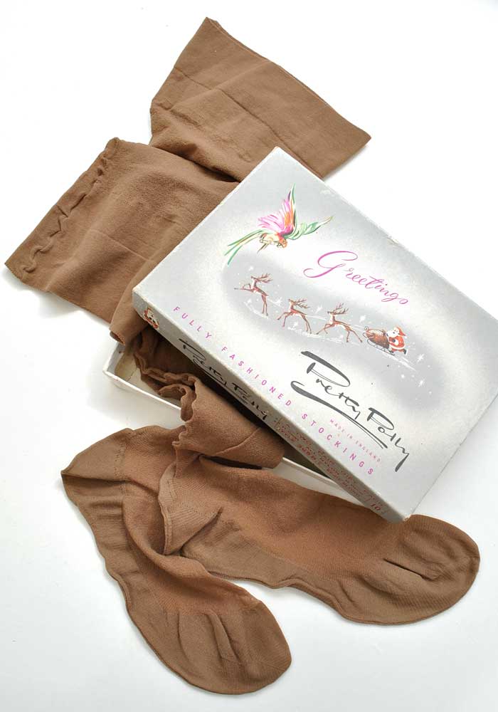 vintage 50s Pretty polly fully fashioned seamed stockings