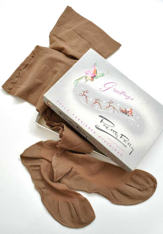 vintage 50s Pretty polly fully fashioned seamed stockings