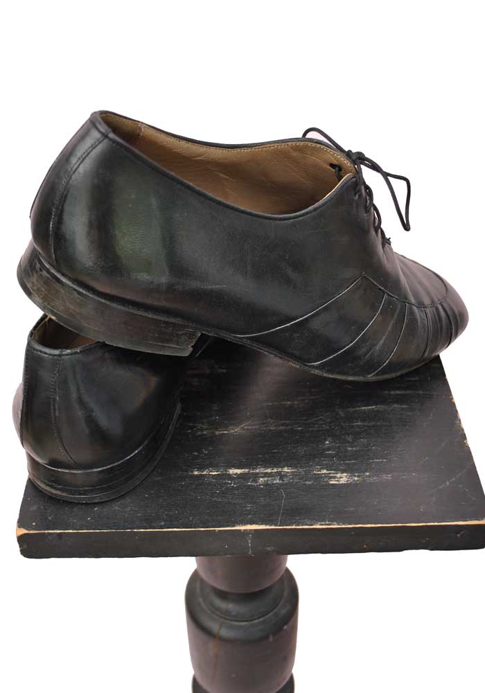 mens black leather lace up dress shoes