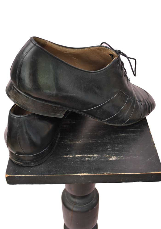 mens black leather lace up dress shoes