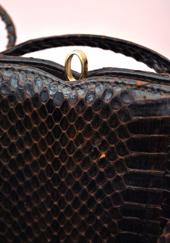 40s snakeskin kelly bag