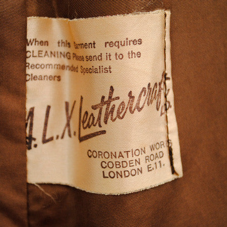 Women's Vintage 50s Long Brown Suede and Leather Coat