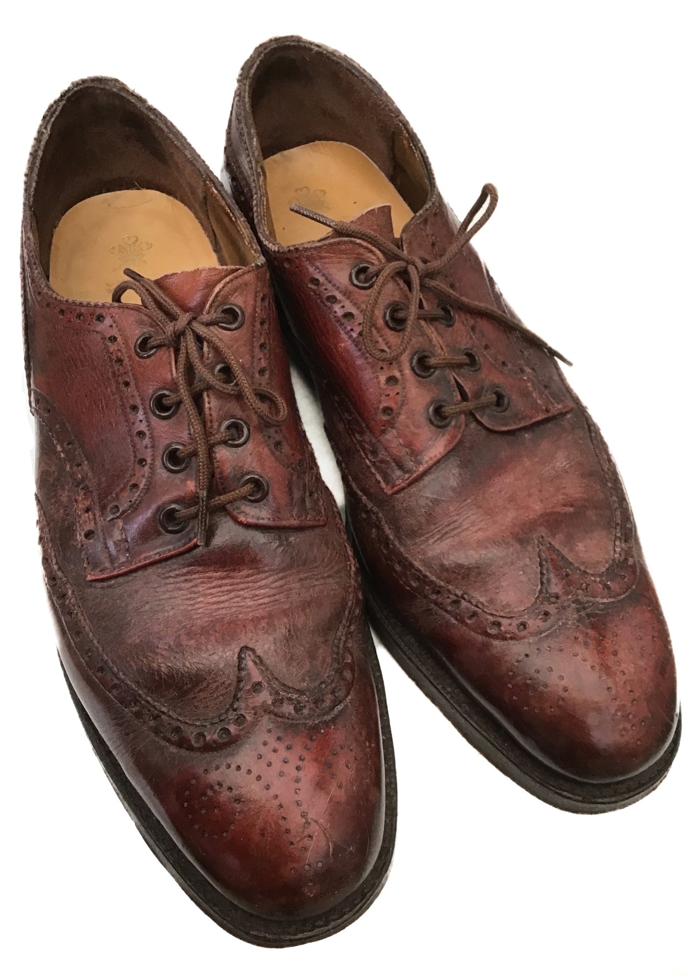 vintage oxblood tricker brogue shoes size 12