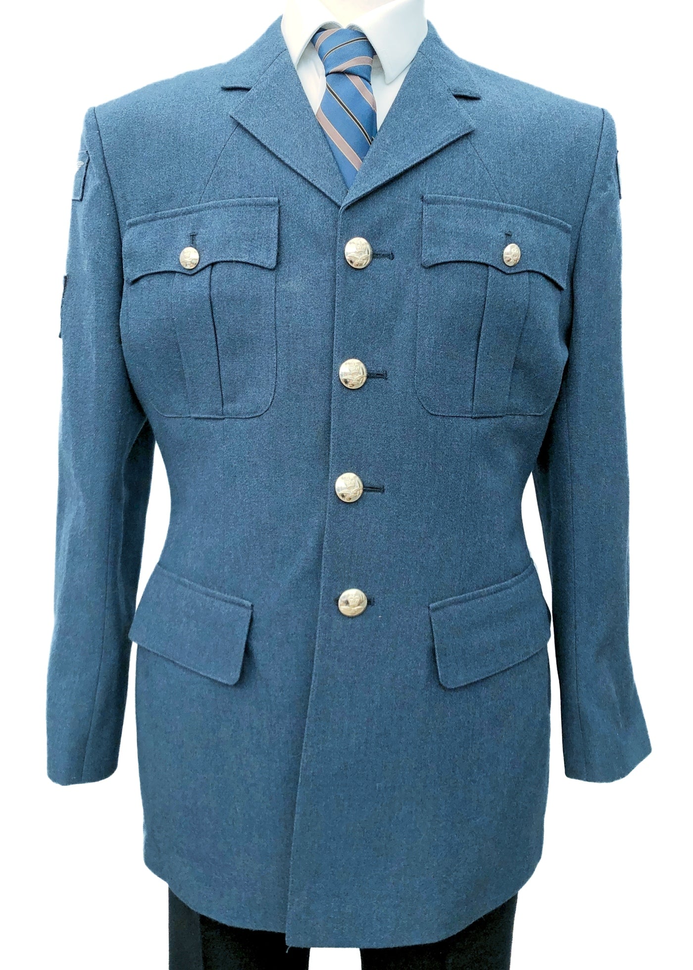 Vintage 70s 80s RAF No.1 Dress Uniform Tunic • Airmen Trade Patches