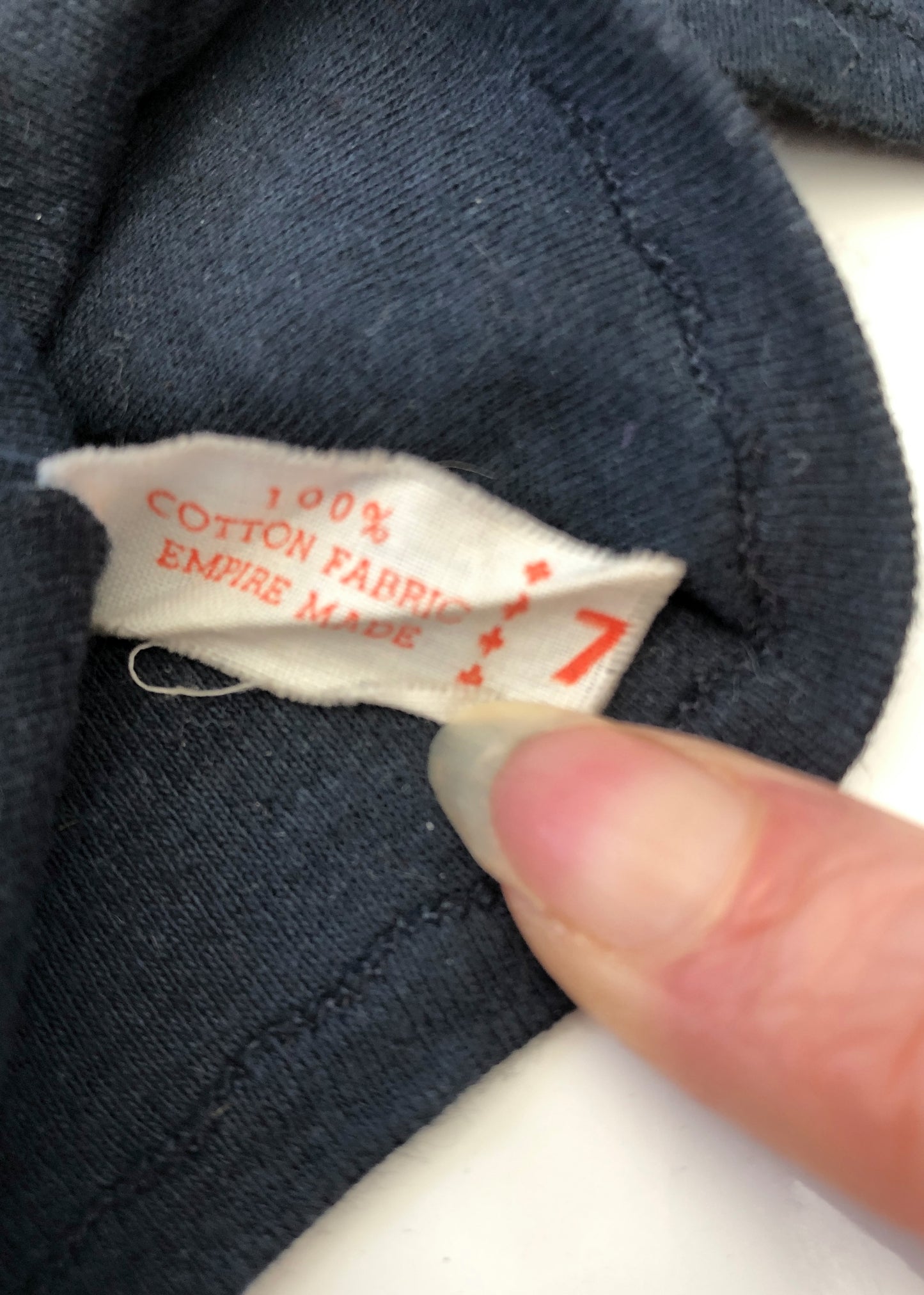 1940s Vintage Navy Blue Cotton Gloves • Flared Gauntlet Wrist