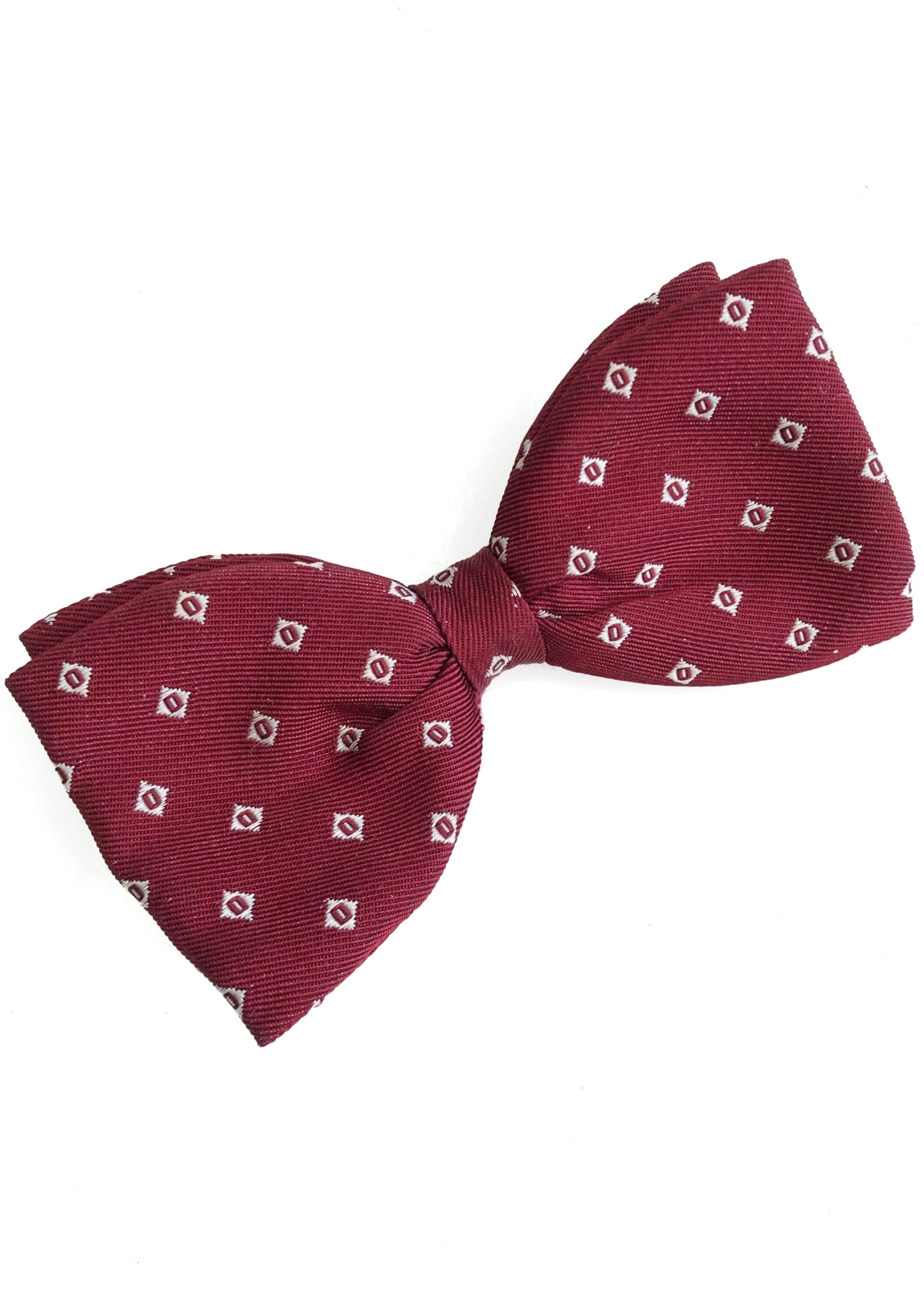 Men's Vintage 40s Burgundy Faille Clip On Bow Tie