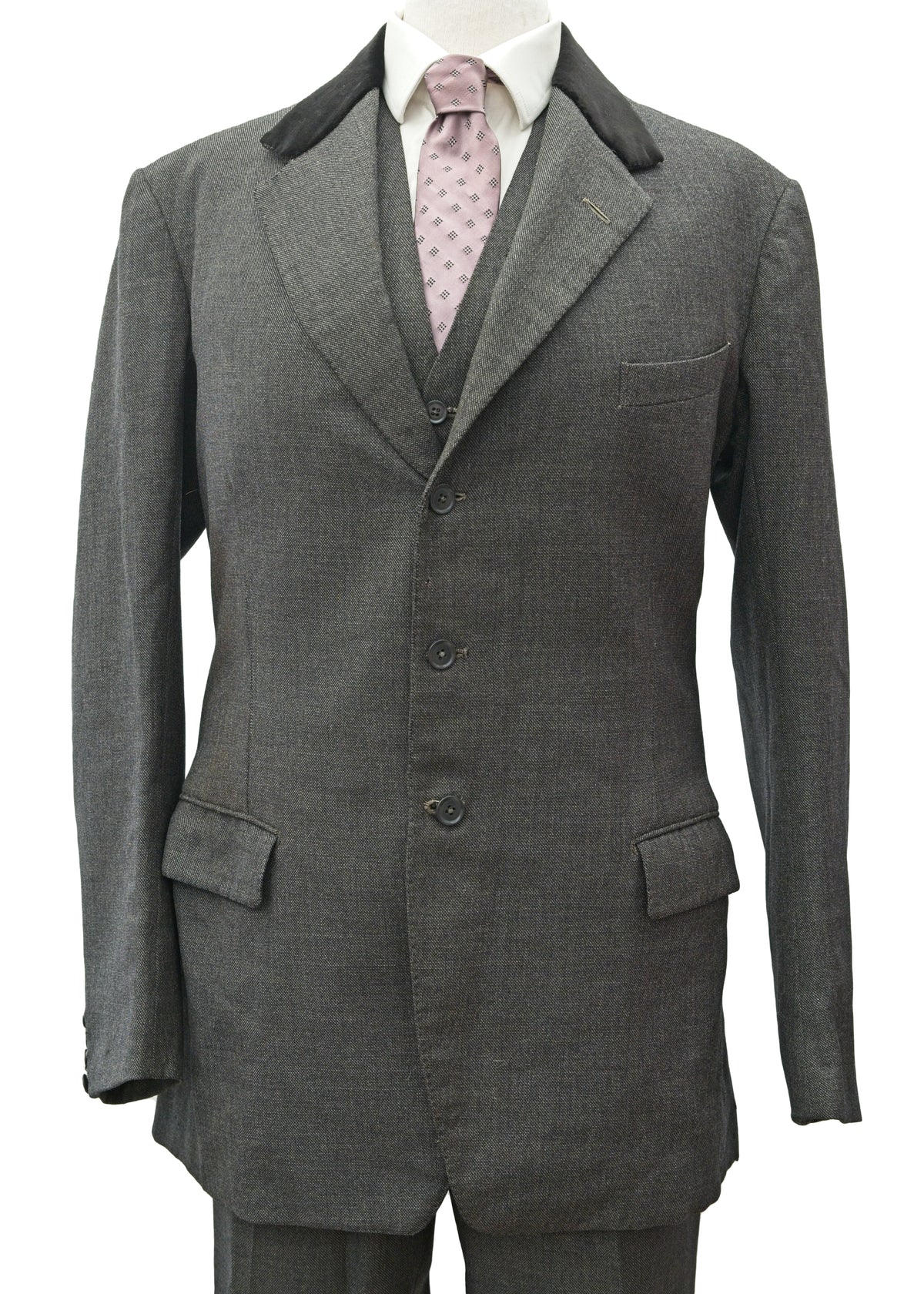 Vintage 1950s Men's Vintage Charcoal 3 Piece Suit 40”L – Top Notch Vintage