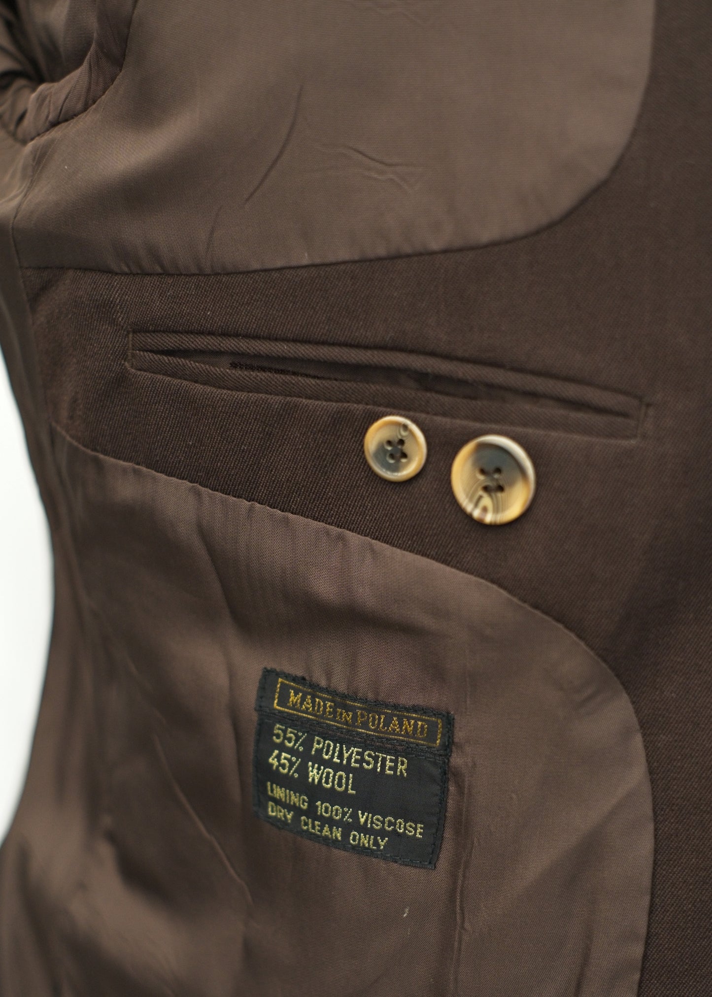 Men's Hepworth's Brown 2 Piece Jacket Waistcoat Suit • 42R