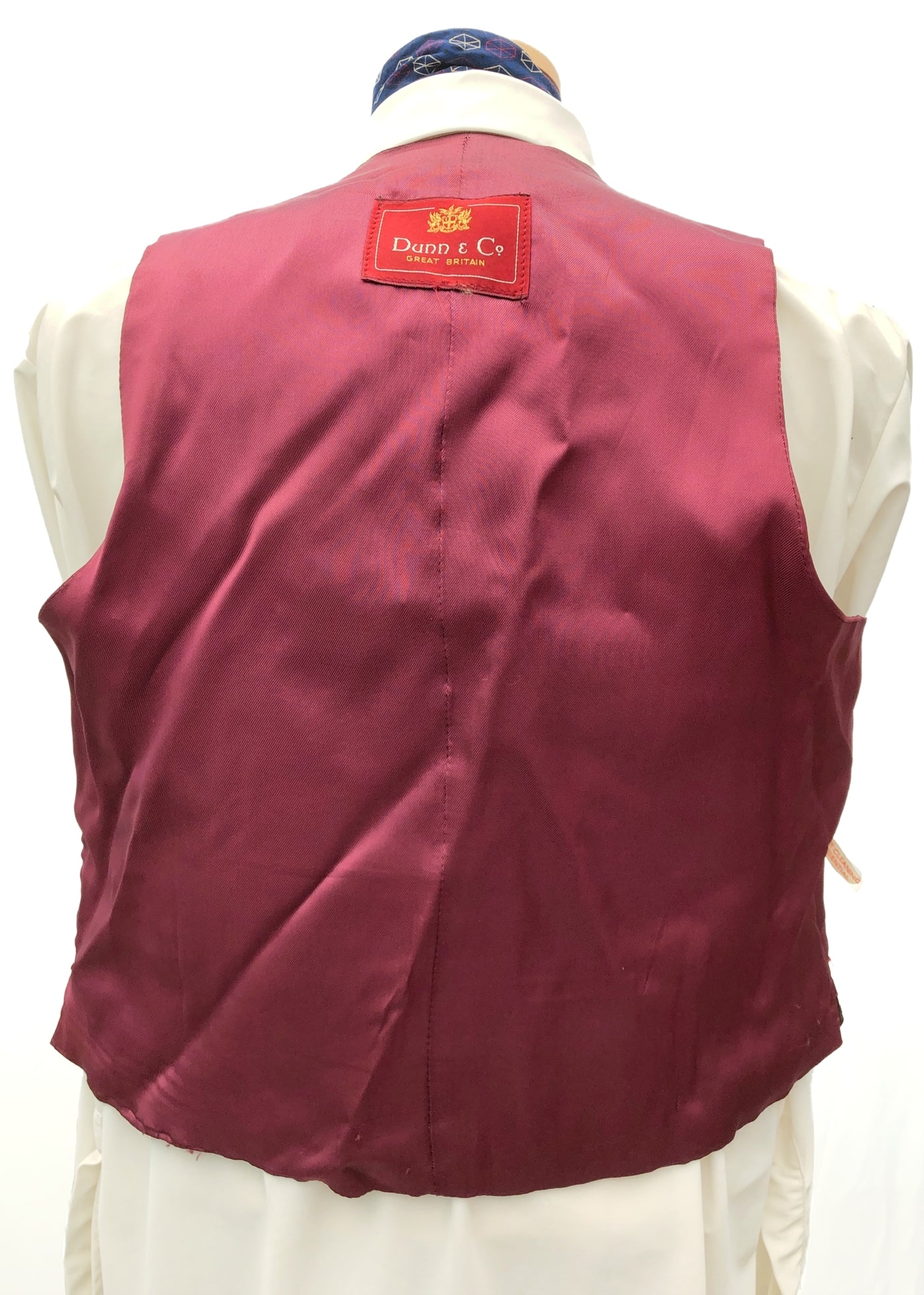 Men's Burgundy Brocade Steampunk Waistcoat Vest • 38" • Dunn & Co
