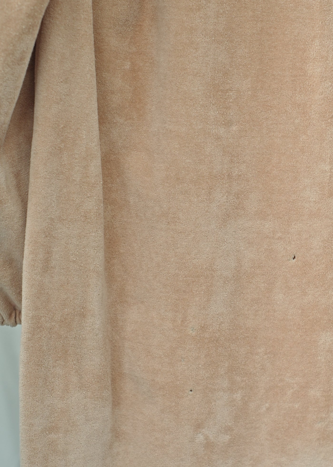 Vintage 60s 70s Camel Velour Hooded Maxi Dress • Cosy House Dress