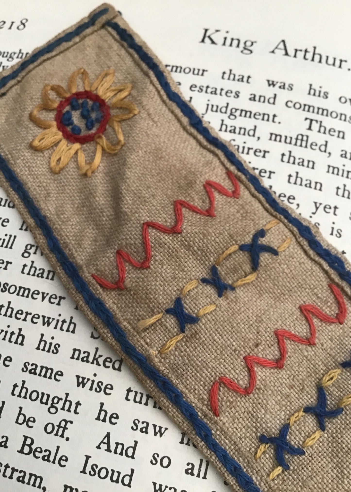 Antique Bookmark Sampler Needlework Embroidery