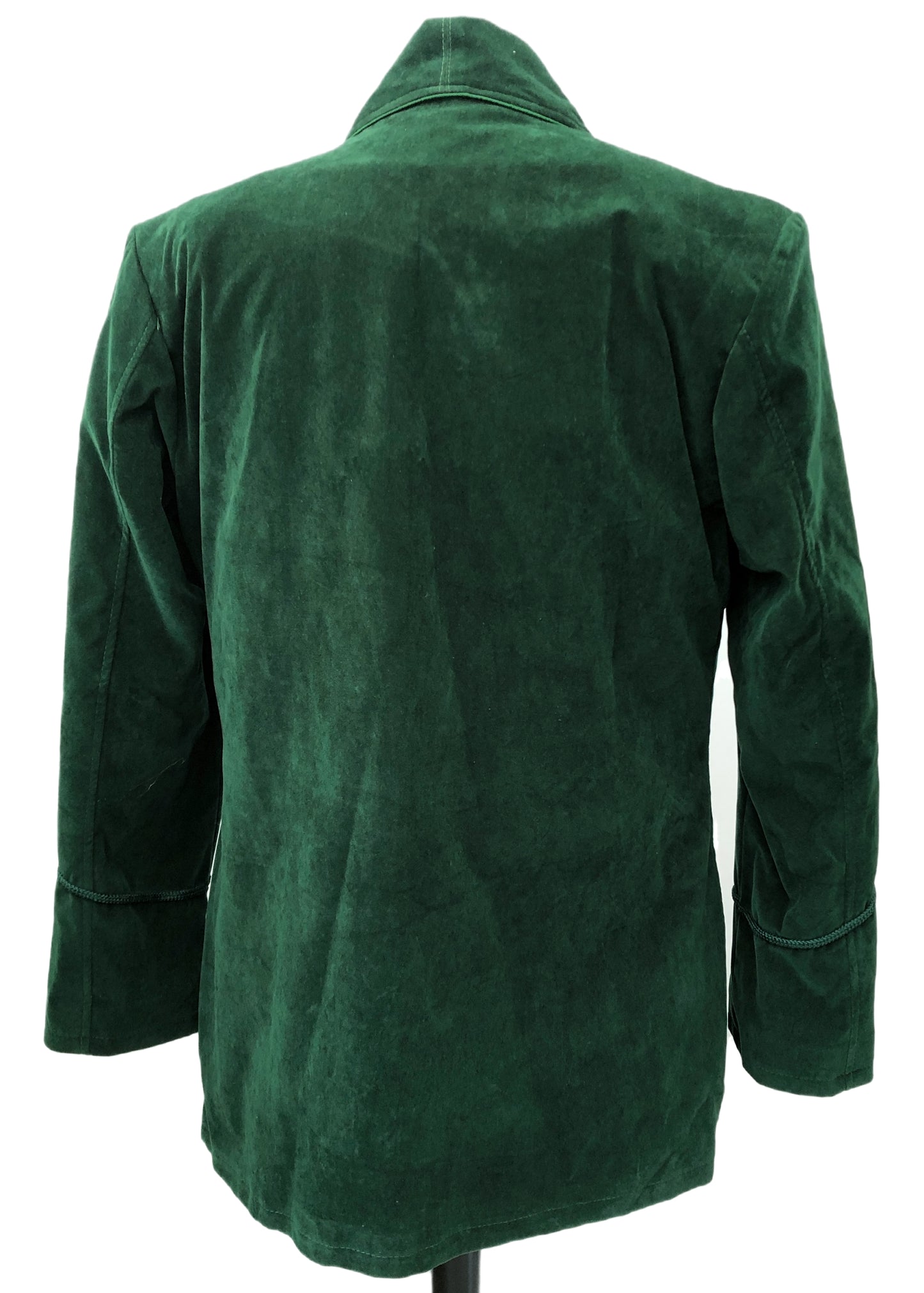 Men's Retro Emerald Green Velvet Double Breasted Smoking Jacket • Preloved