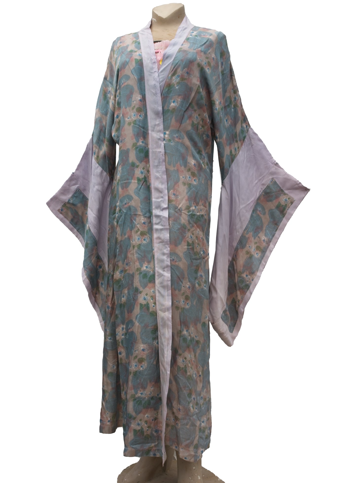 Vintage Lilac Blue Rayon Kimono Robe • Ex Theatrical