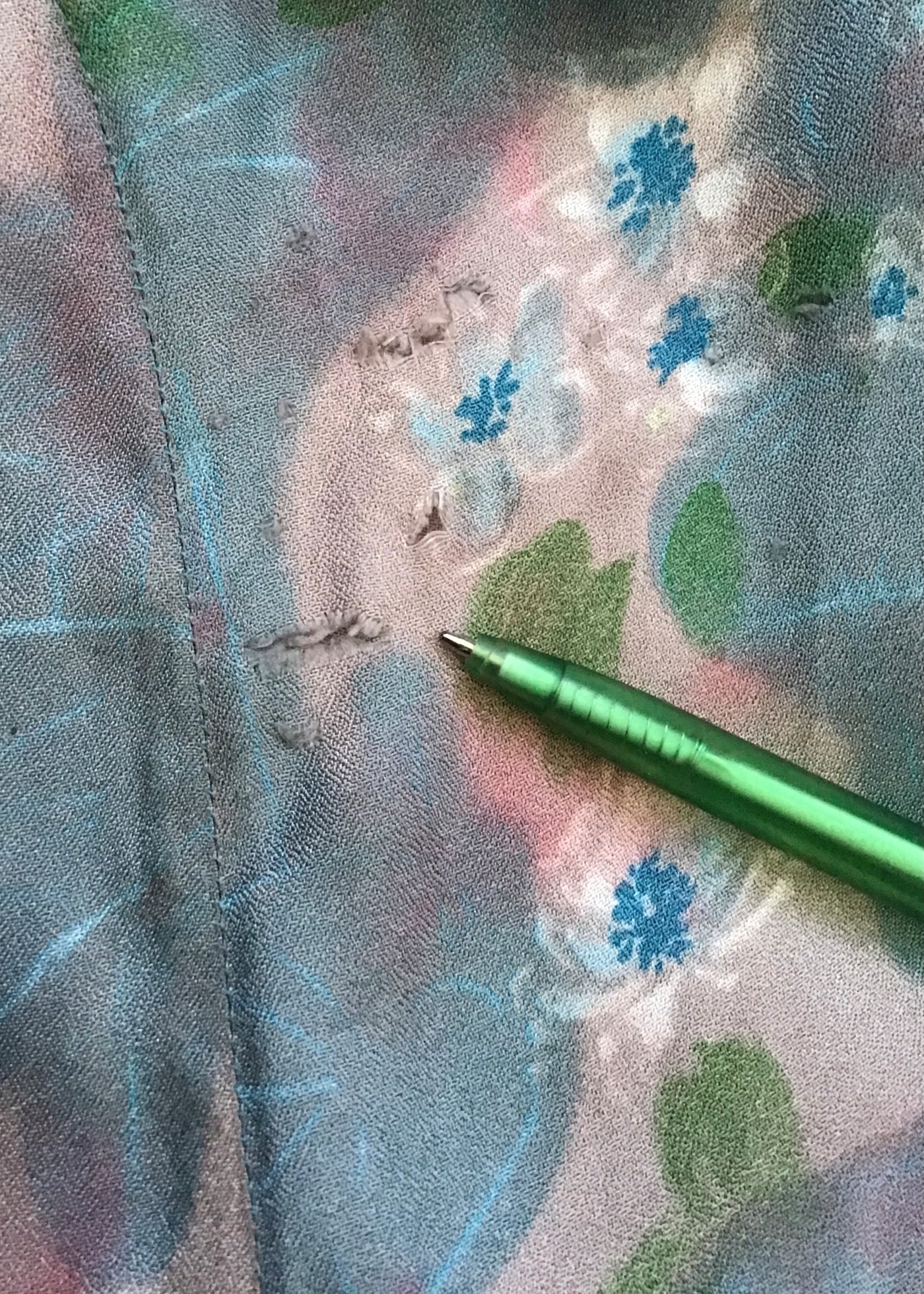 Vintage Lilac Blue Rayon Kimono Robe • Ex Theatrical