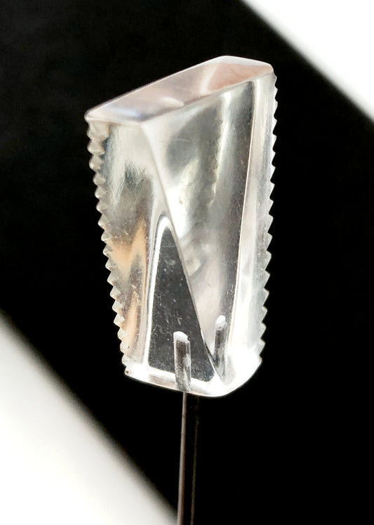 Vintage 20s Art Deco Clear Lucite Hat Pin • Hat Flash