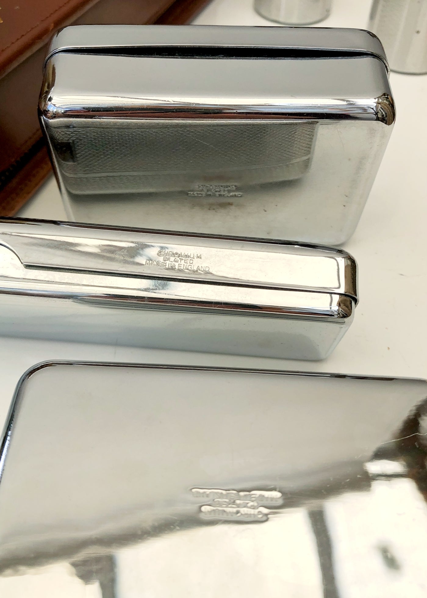 Men's Vintage 50s Connoisseur 7 Piece Travel Grooming Kit • Brown Leather