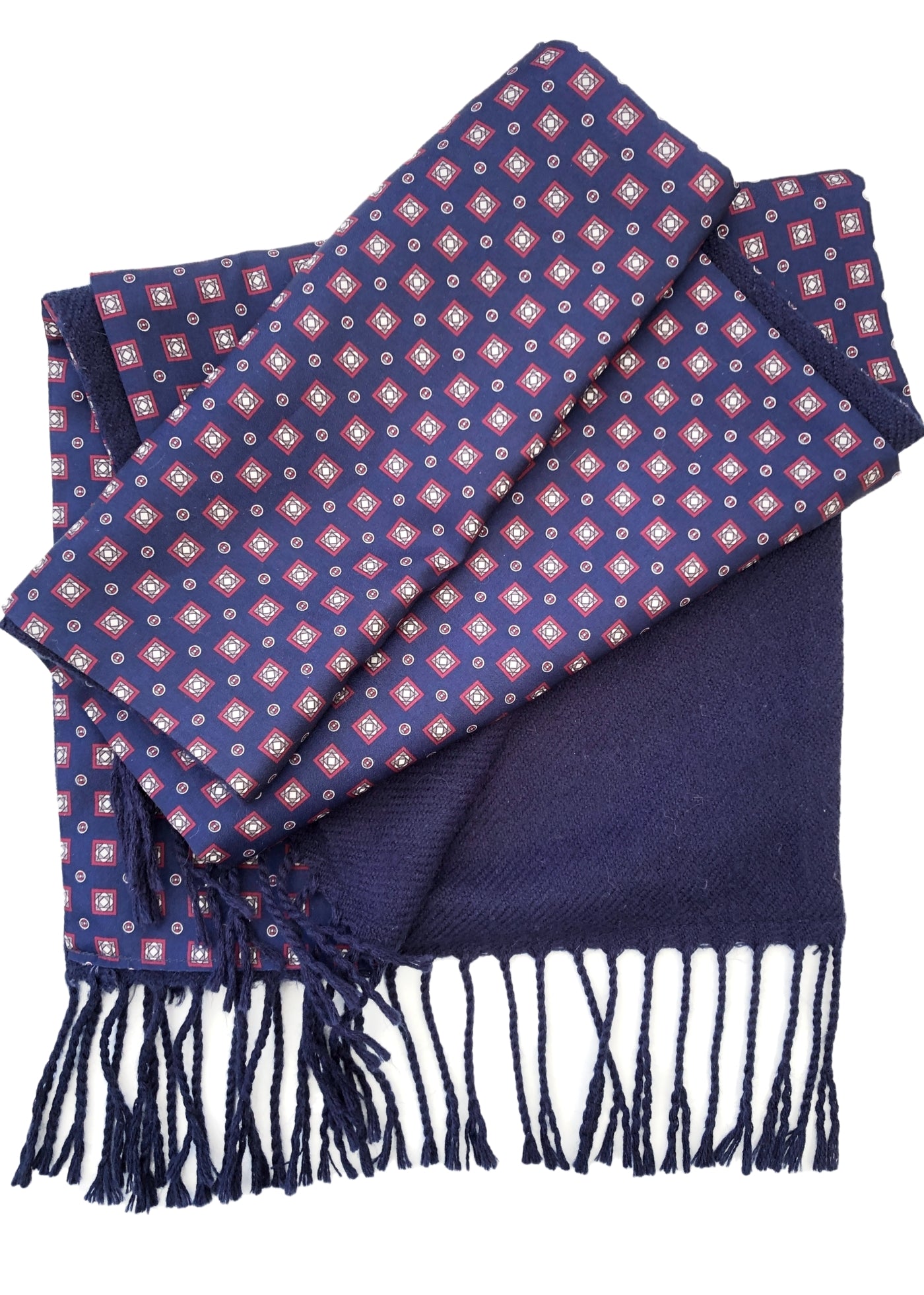 Men's Vintage 1960s Blue Mod Winter Scarf