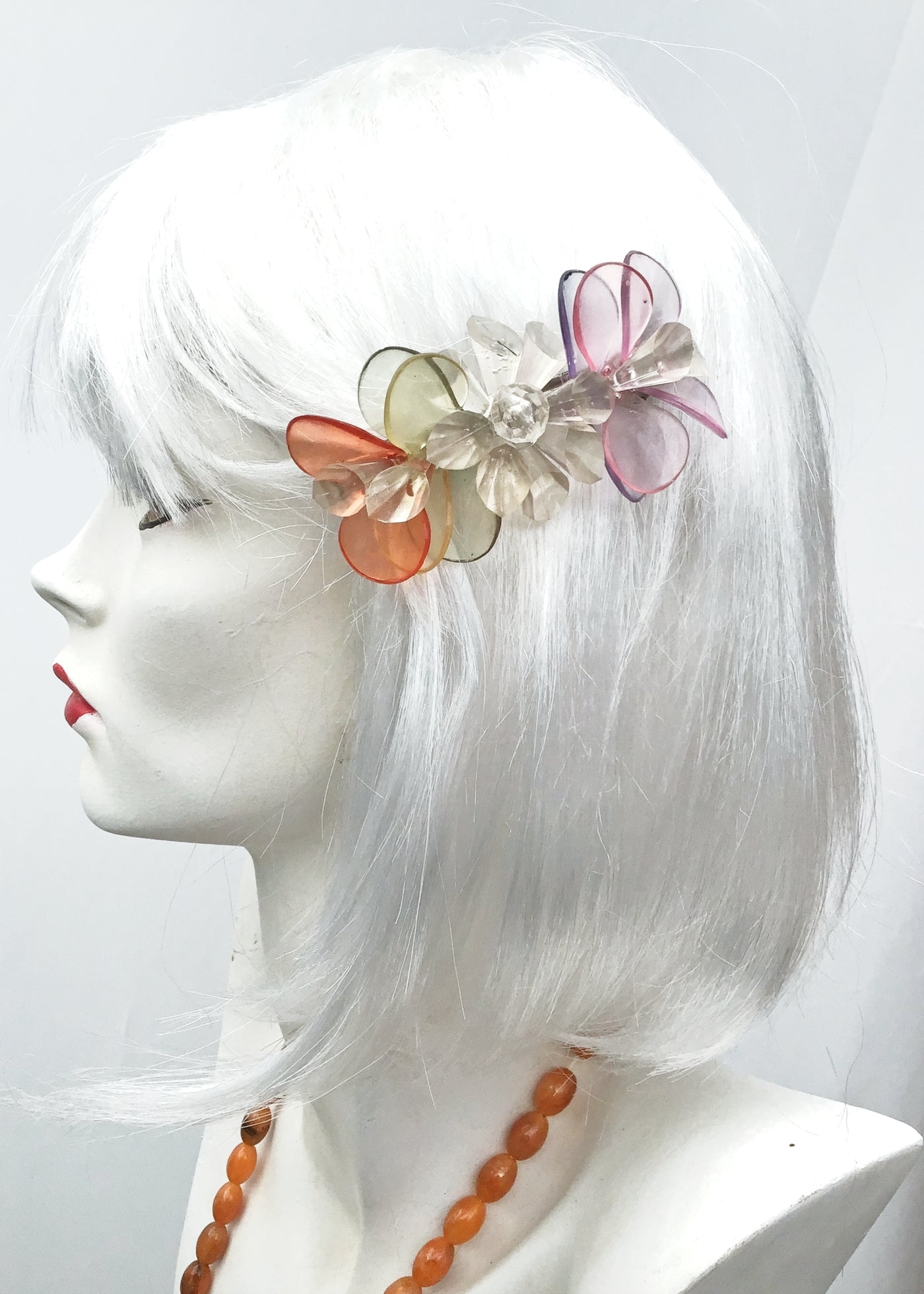 1980s Vintage Pastel Lucite Hair Slide Barrette