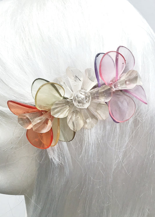 1980s Vintage Pastel Lucite Hair Slide Barrette