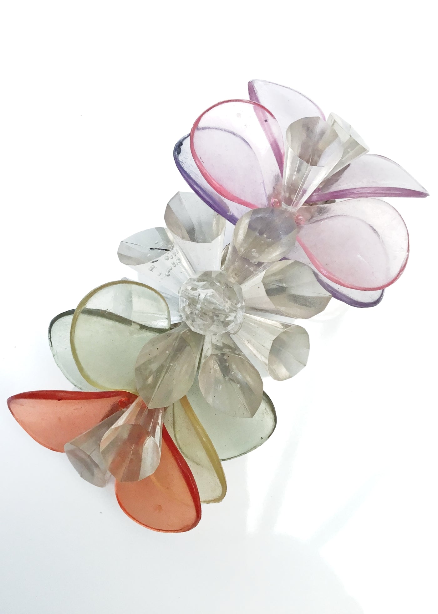 1980s Vintage Pastel Lucite Hair Slide Barrette