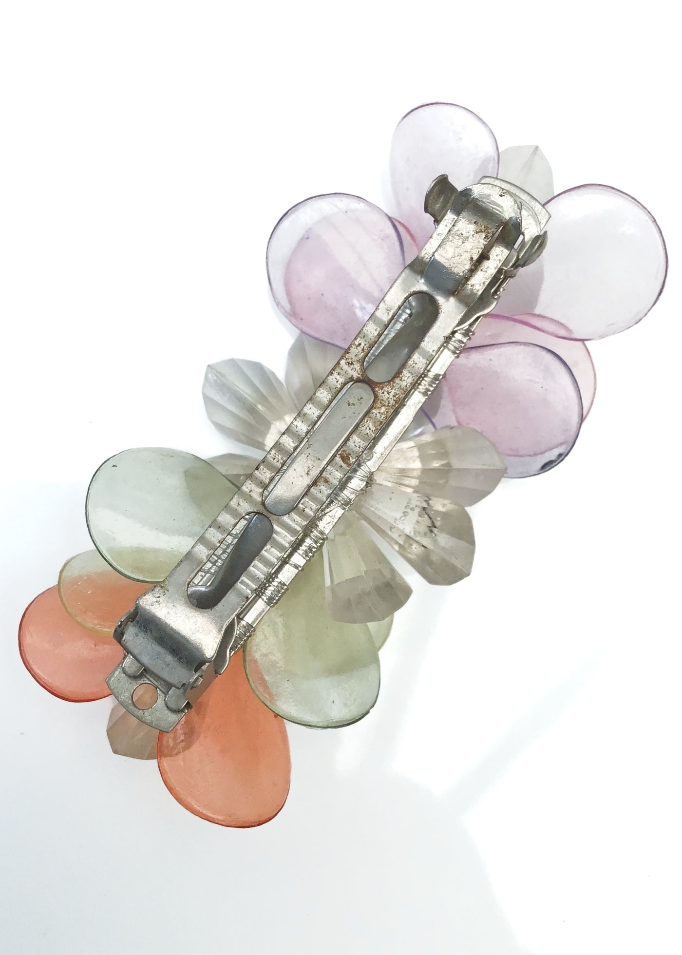 1980s Vintage Pastel Lucite Hair Slide Barrette