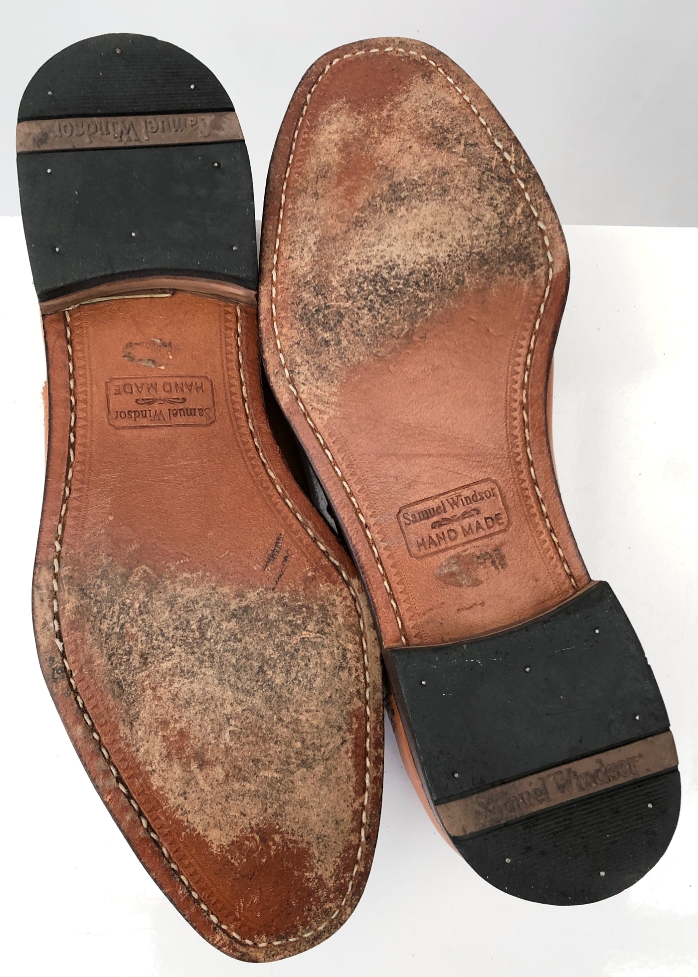 Men's Preloved Tan Samuel Windsor Brogue Shoes • Size 11