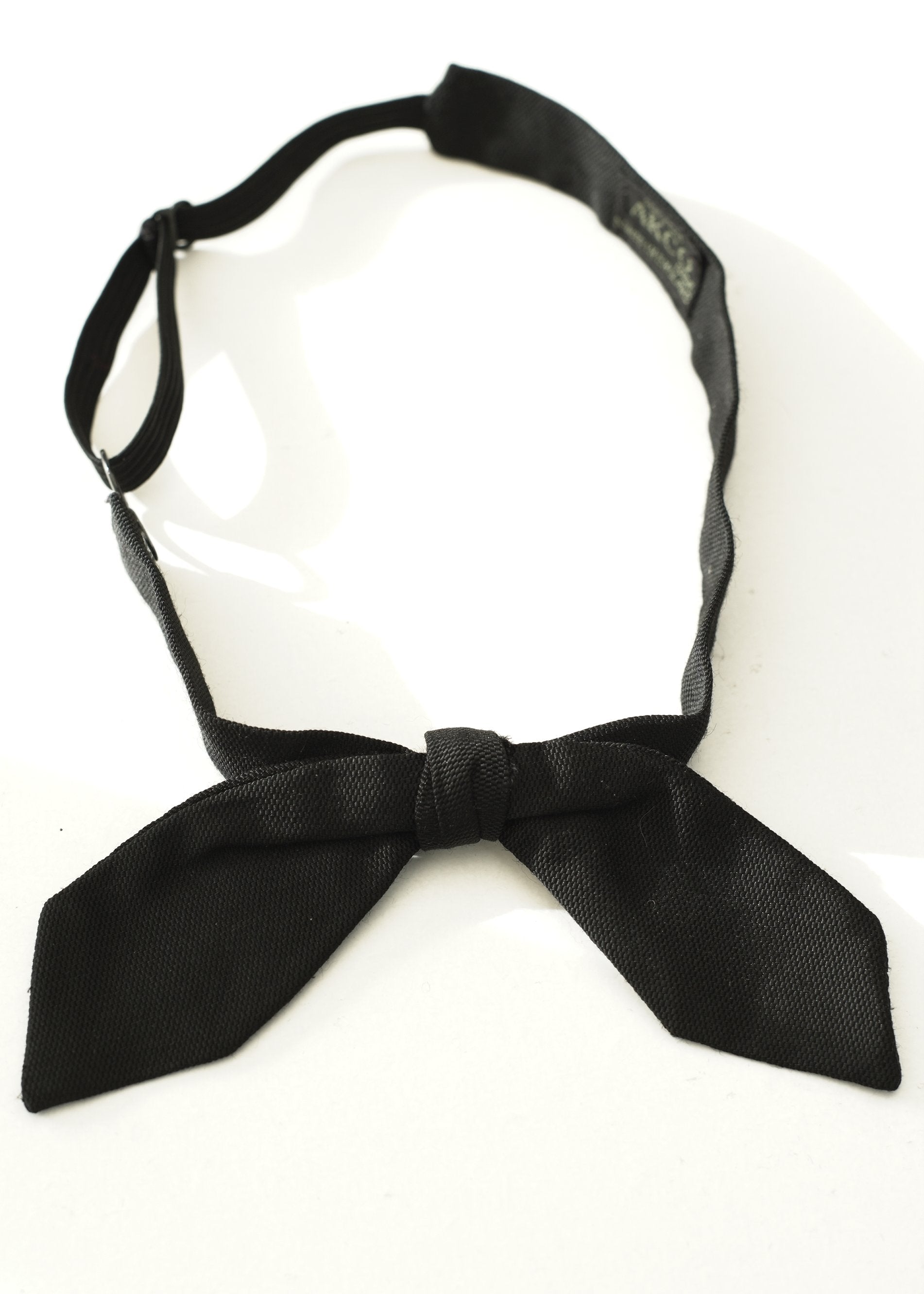 vintage black rayon shadow bow tie by acko