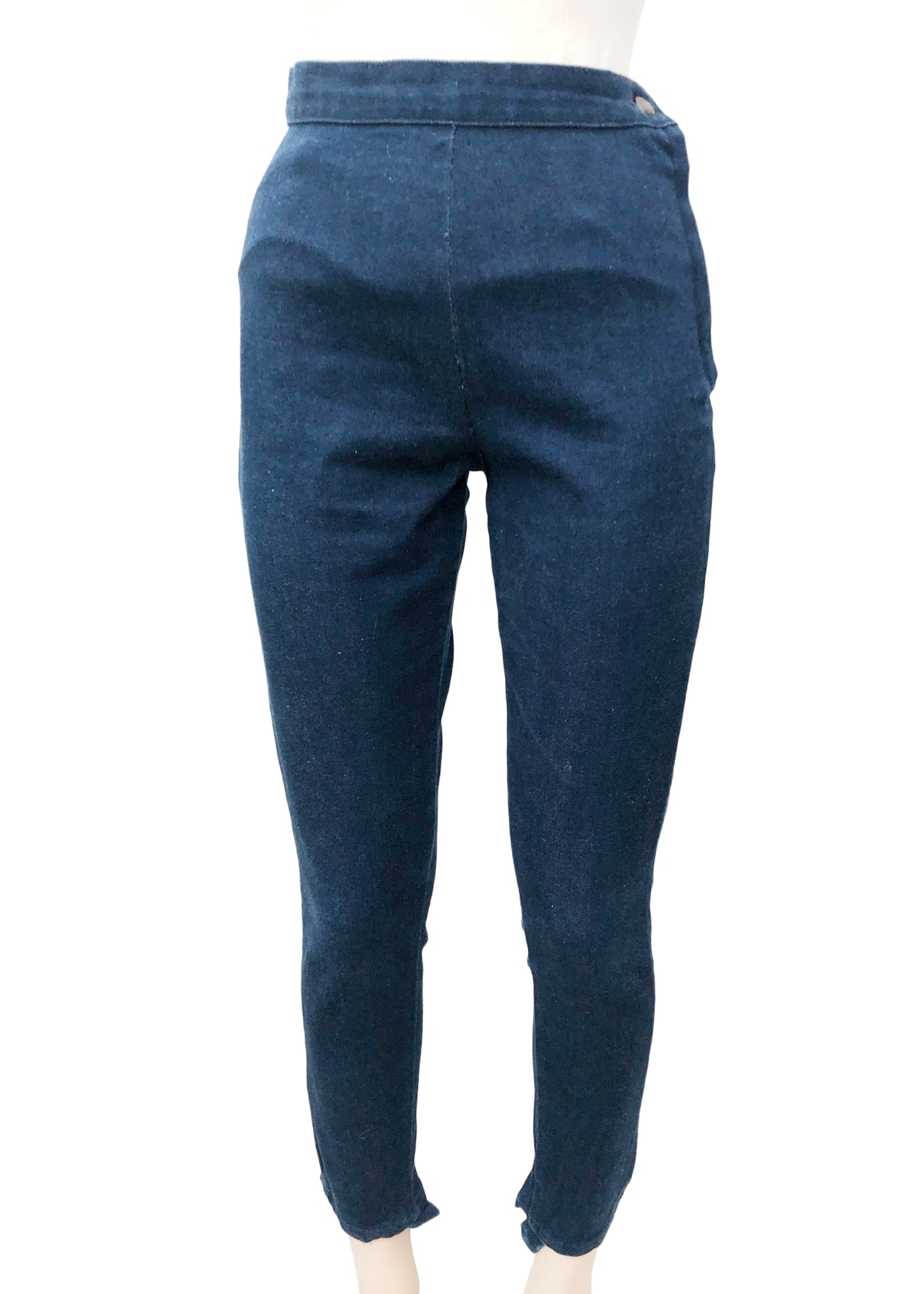 Vintage 70s HIgh Waist Side Zip Stirrup Jeans • 50s Style