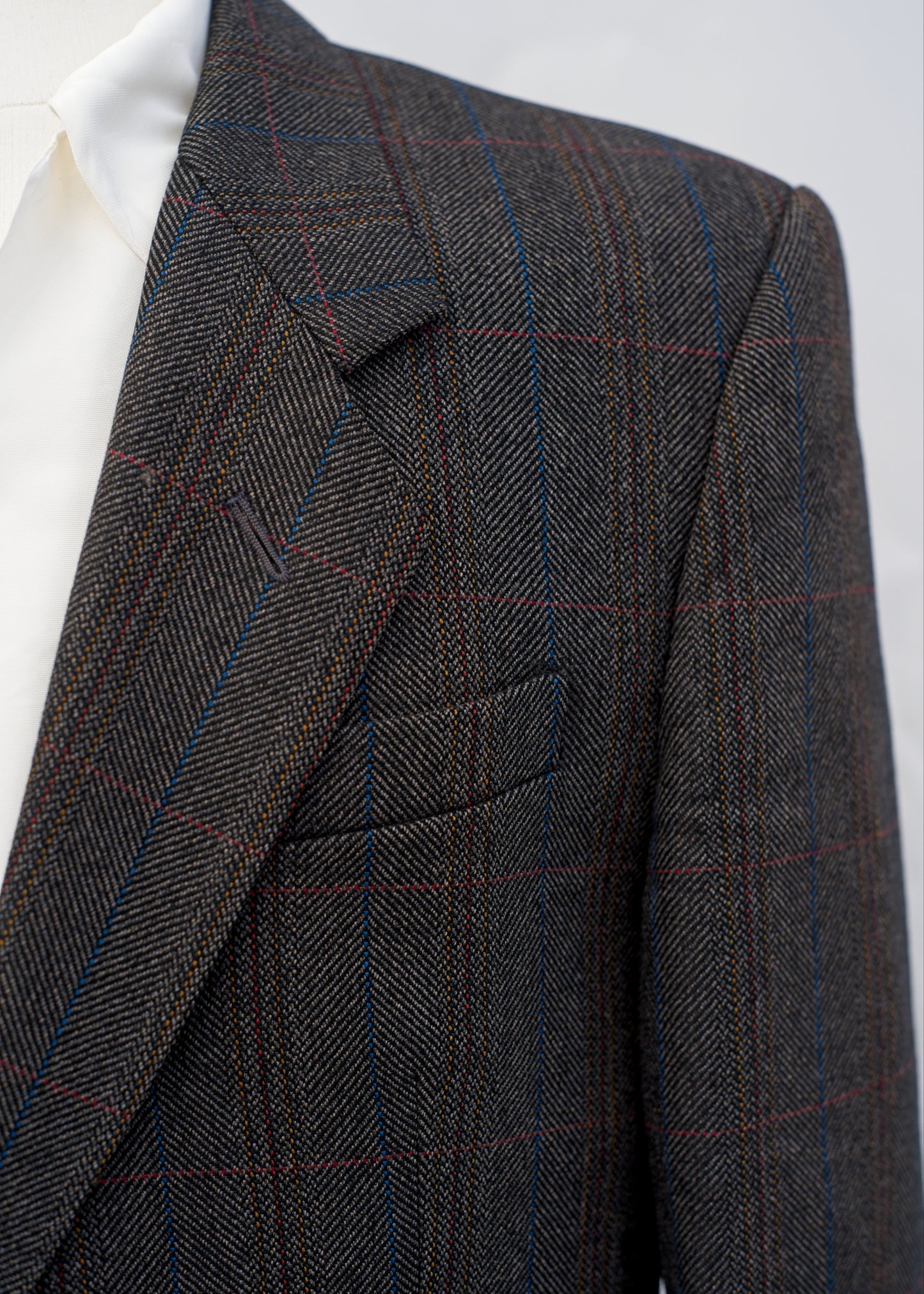 Vintage Grey Wool Check Tweed Blazer by R.V. Andersons Ltd York