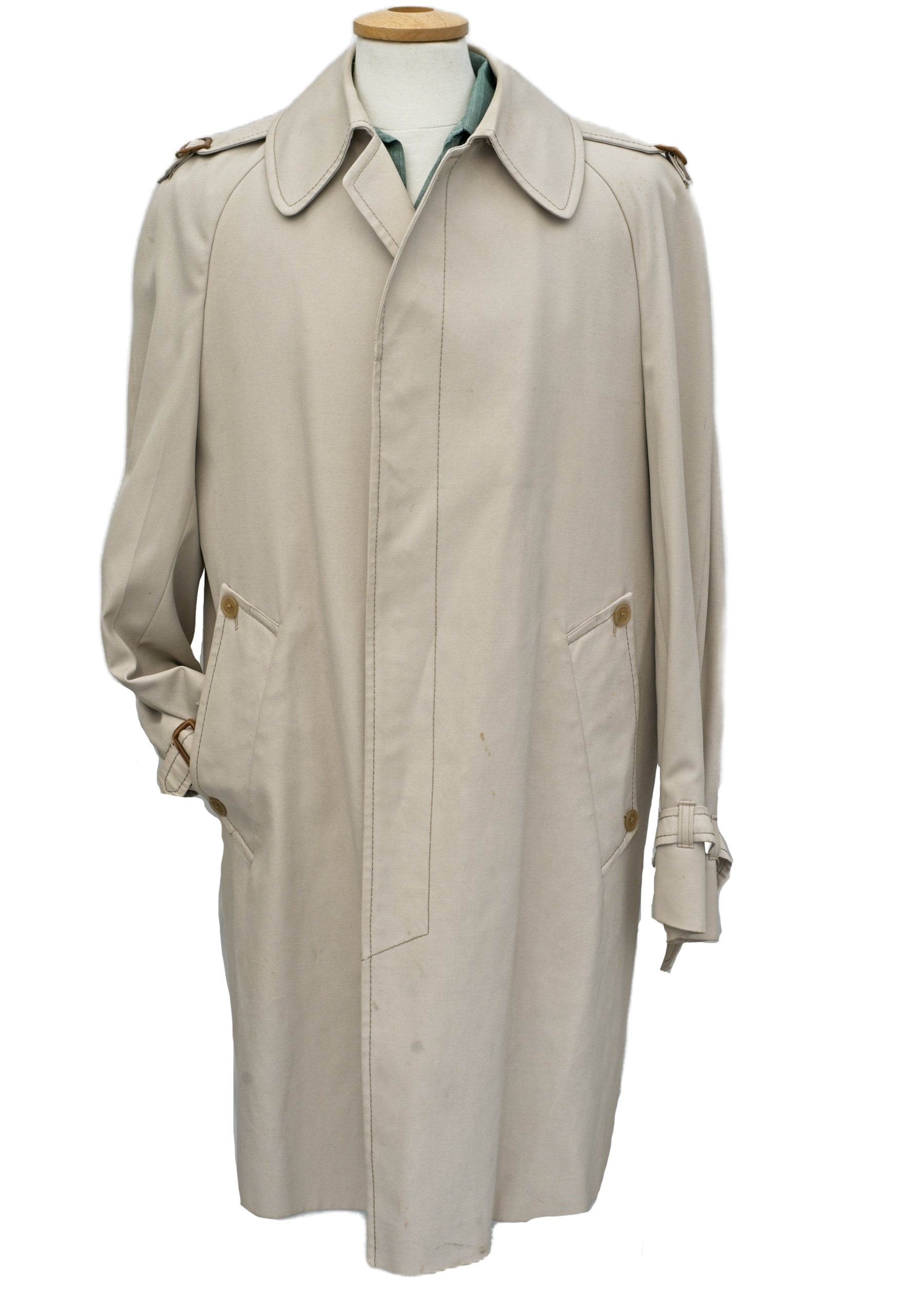 vintage 70s beige aquascutum raincoat, trench coat for men to fit 40 inch chest.