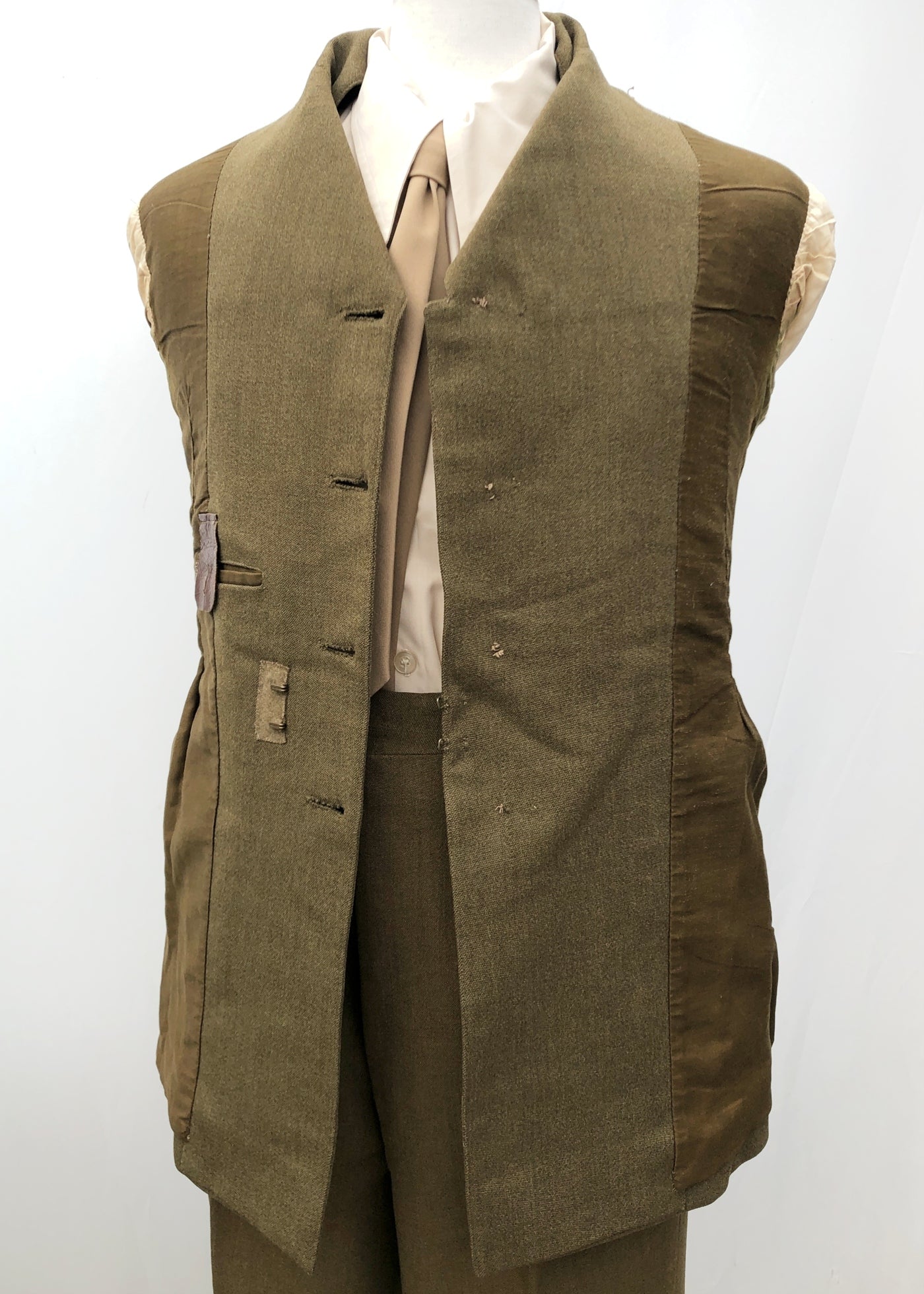 Vintage 40s British Army Royal Artillery Officer’s Tunic • King’s Crown Brass Buttons