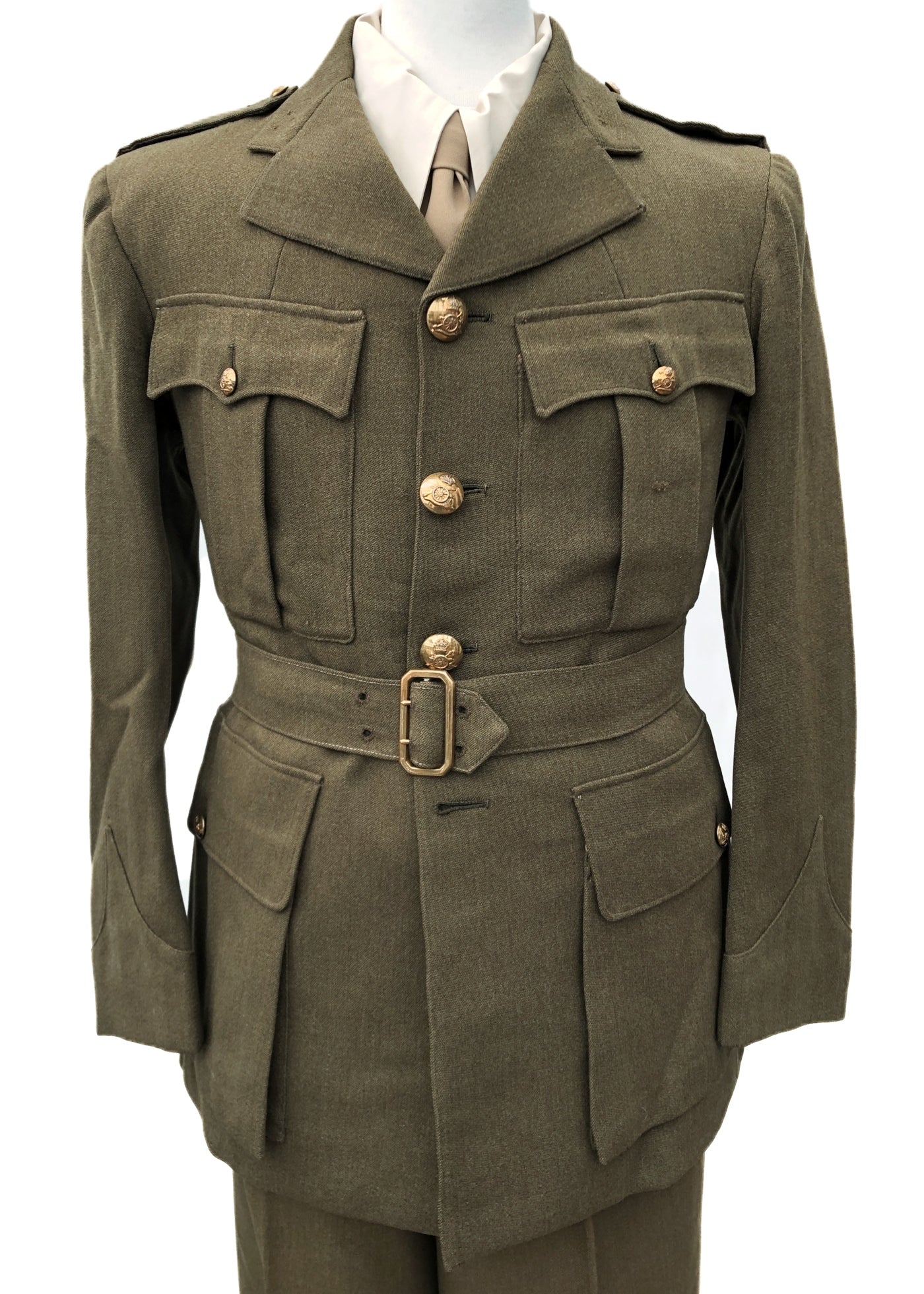 British Army Royal Artillery Officer’s Tunic • King’s Crown Brass Buttons