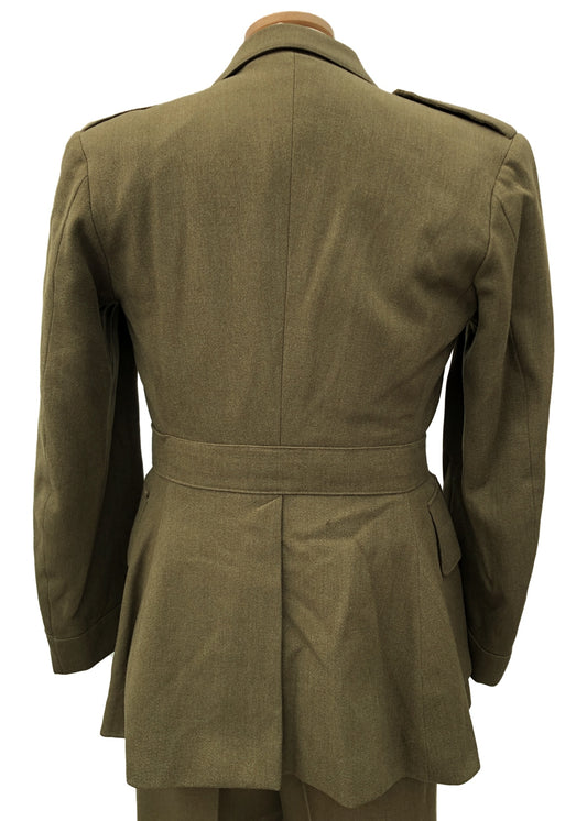 Vintage 40s British Army Royal Artillery Officer’s Tunic • King’s Crown Brass Buttons