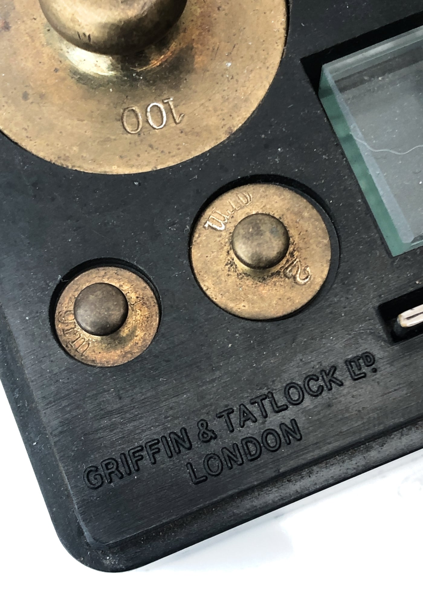 Vintage Bakelite Case of "Microid Metric" Lab' Apothecary Weights • Griffin & Tatlock