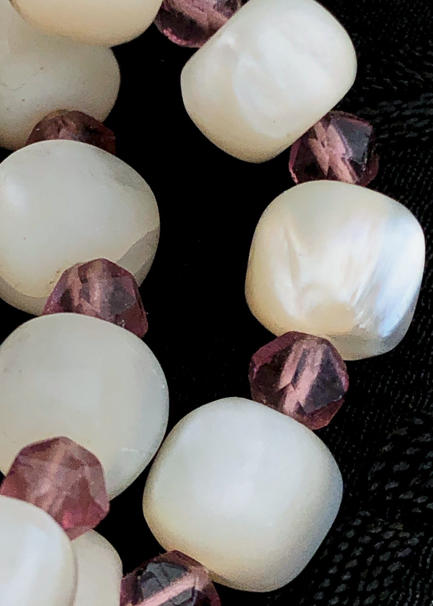 Vintage Balamuti Mother of Pearl Bead Necklace