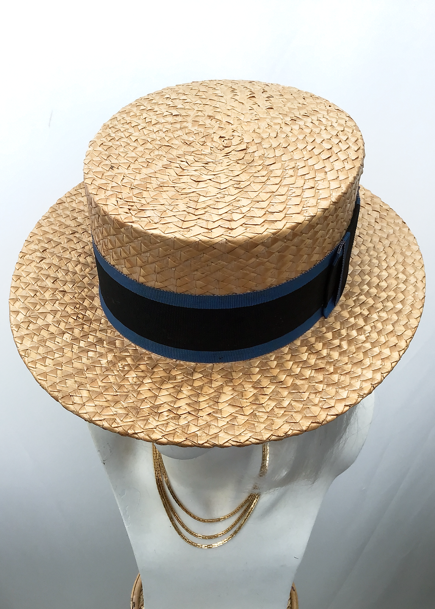 Men's Vintage Battersby Straw Boater Hat • Wounded