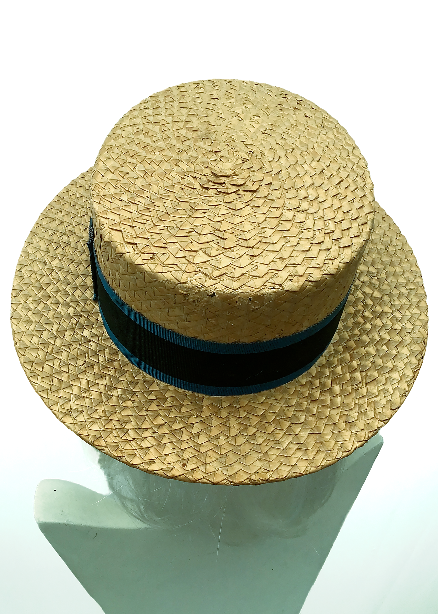 Men's Vintage Battersby Straw Boater Hat • Wounded