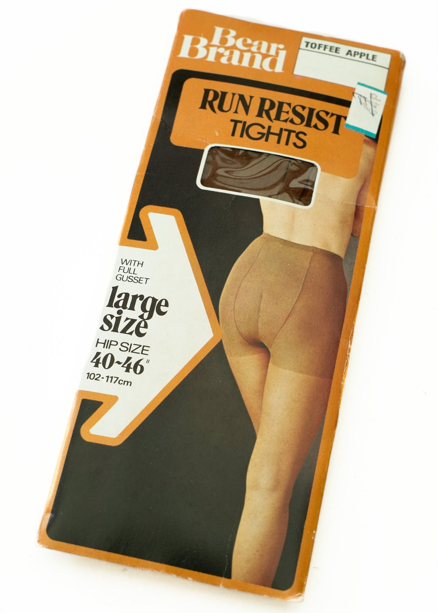 vintage 70s run resist tights by bear brand in colour toffee apple