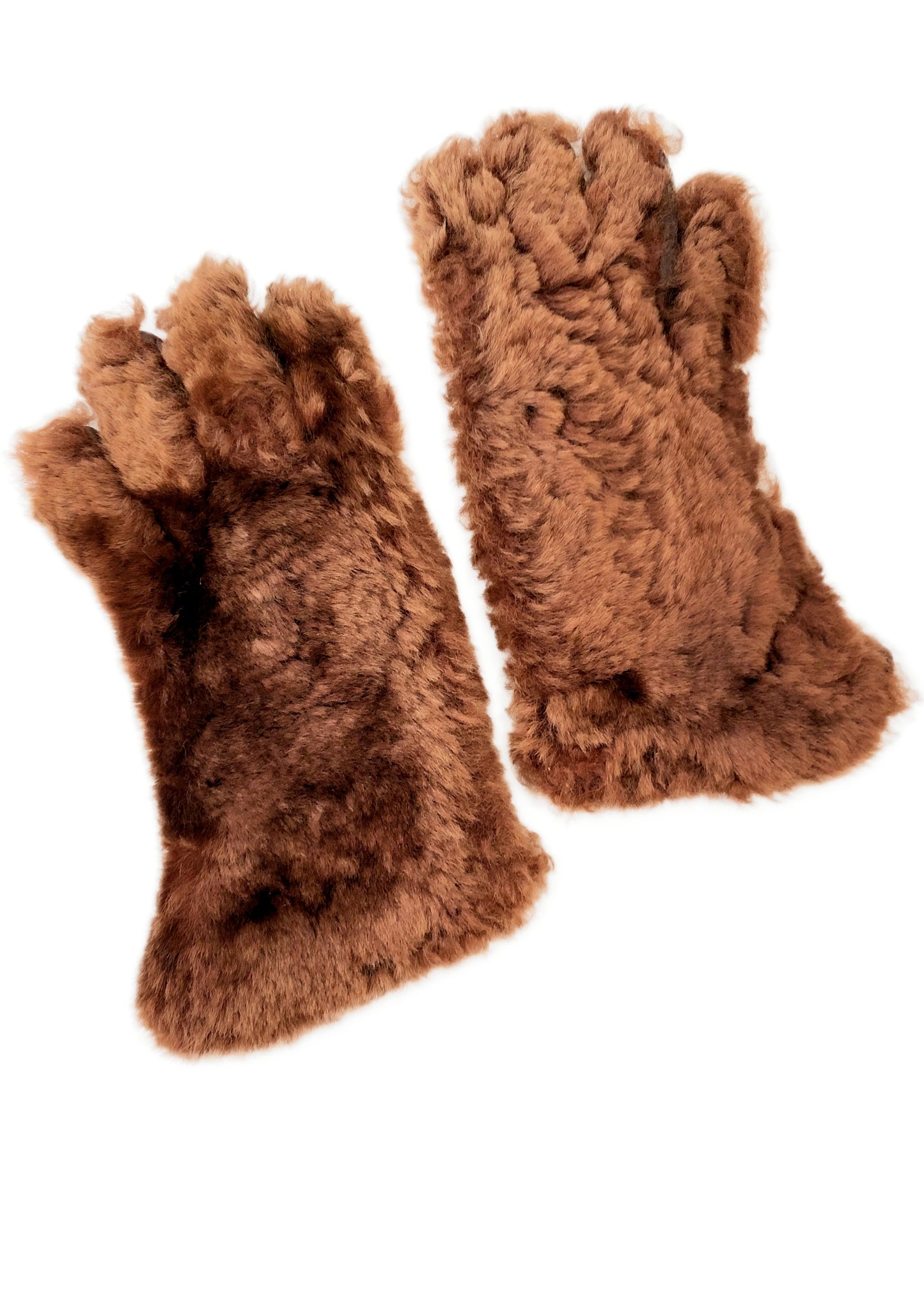 Vintage 1930s Chonky Fur Winter Gloves